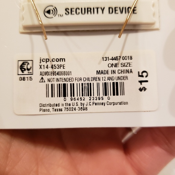 gorgeous gold tone with navy accent bead earrings - Picture 4 of 4